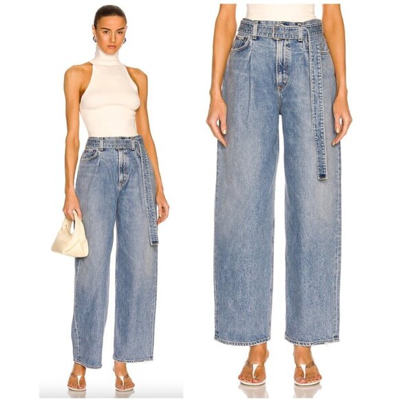 AGOLDE Belted Baggy Pleated Front in Wash Outlander Size US 30 - Picture 1 of 10